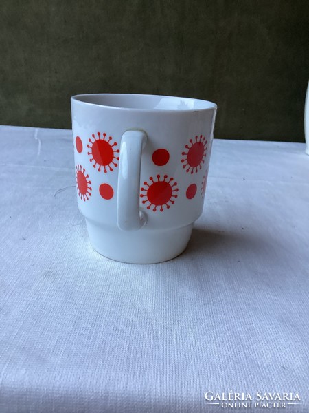 Alföldi porcelain mug with sunflower pattern.