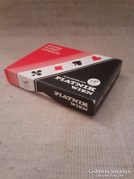 Old marked piatnik rummy canasta bridge card in box wien