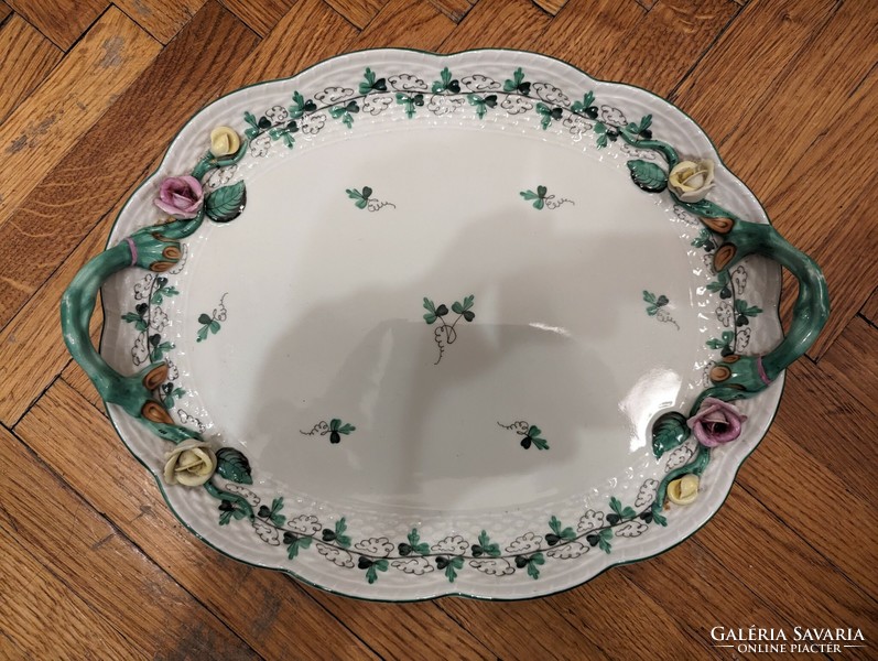 Large Herend porcelain tray (damaged)