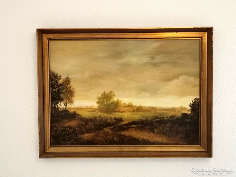 Ferenc Dallos: autumn - large oil painting