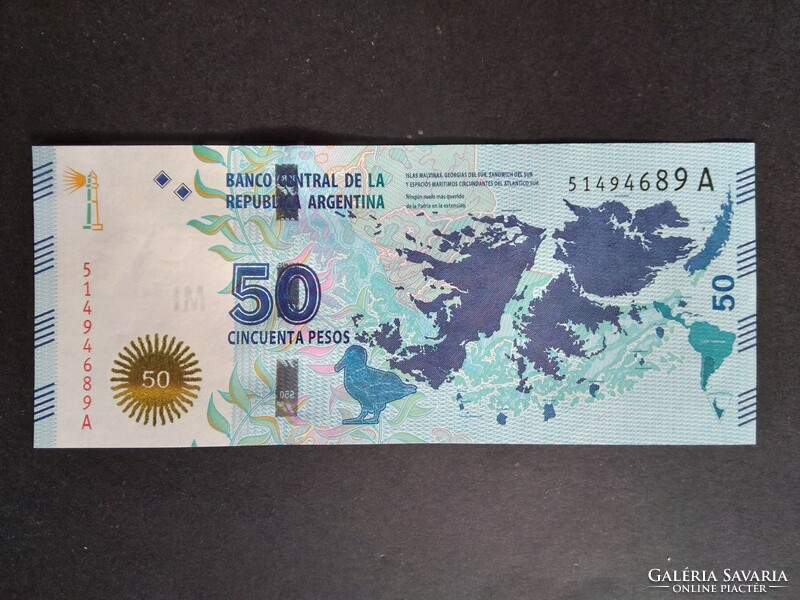 Argentína 50 Pesos 2015 aUnc
