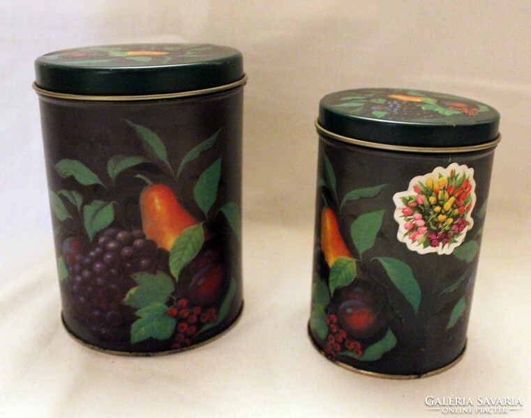 2 Metal fruit boxes