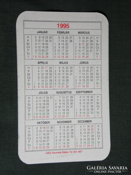 Card calendar, delta delicatesse video store, Harkány, 1995, (5)