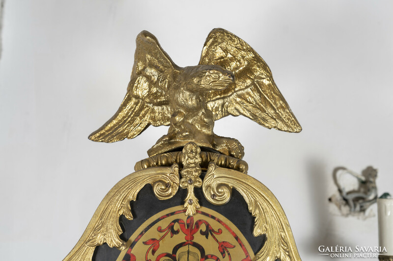 Boulle-style floor clock - with a plastic eagle figure