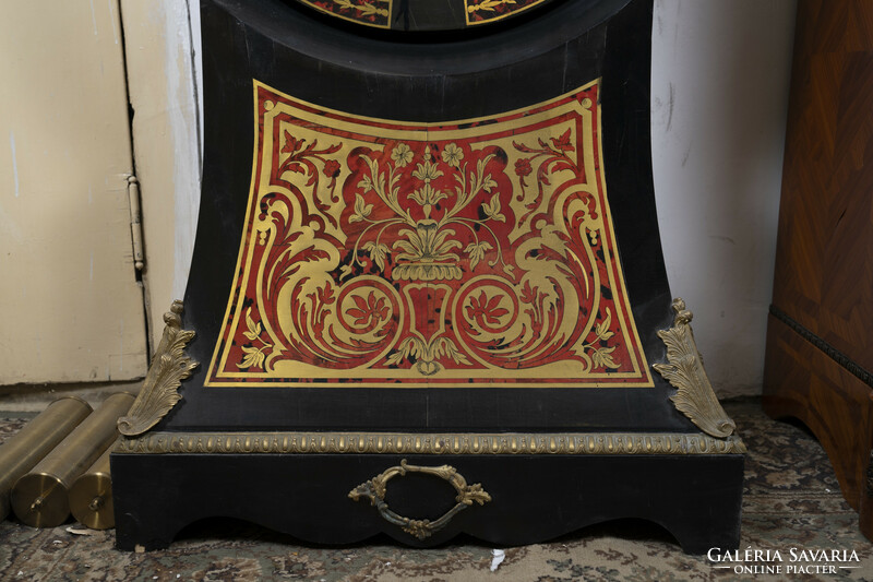 Boulle-style floor clock - with a plastic eagle figure