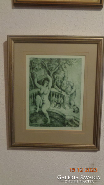 Szabó vladimir, zsuzsanna, 21 x 28 cm, with frame 28 x 35 cm, with light-absorbing special glass