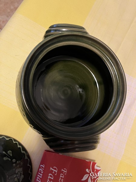 New glazed earthenware pot