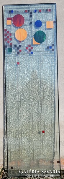Tiffany stained glass partition door insert 69x220 cm