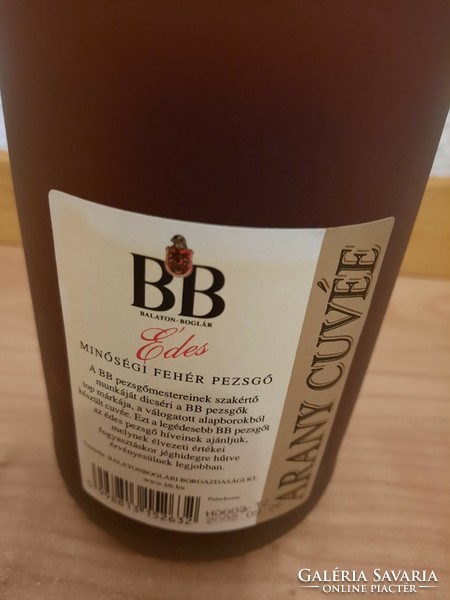 Bb golden cuvée, quality white sweet champagne, retro