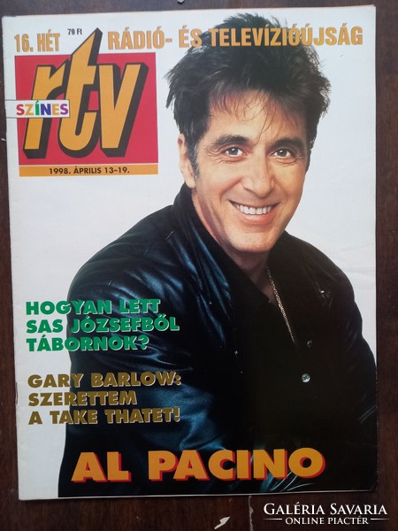 Színes RTV tévé újság 1998. április 13-19. Címlapon Al Pacino