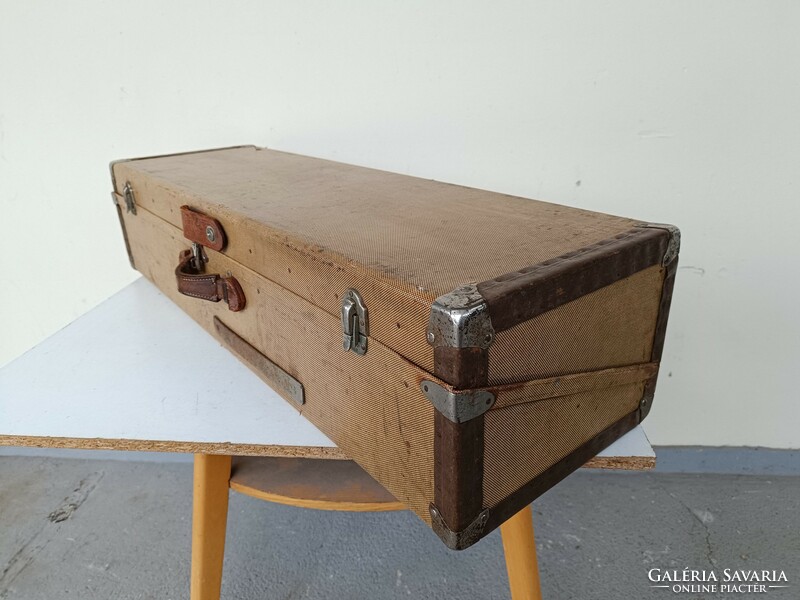 Antique suitcase suitcase costume movie theater prop special size preserved condition 745 8370