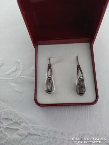 Russian silver clasp earrings