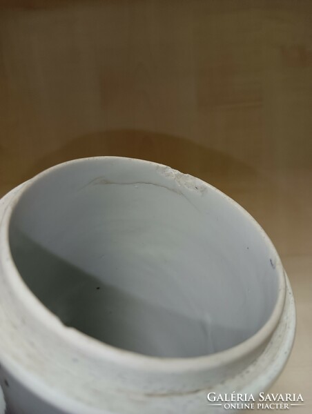 Old porcelain apothecary jar