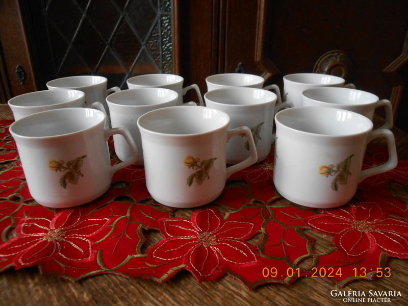 Zsolnay yellow rose pattern mug i