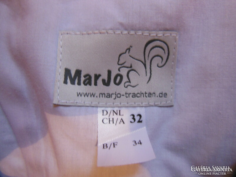 Dress - dirndli - marjo - cotton canvas - size 32 - 34 - exclusive - Austrian - brand new