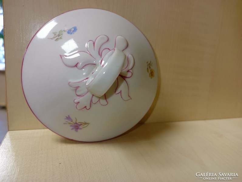 Porcelain teapot with wildflower pattern