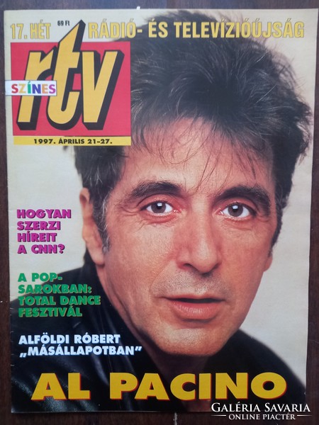 Színes RTV tévé újság 1997. április 21-27. Címlapon Al Pacino