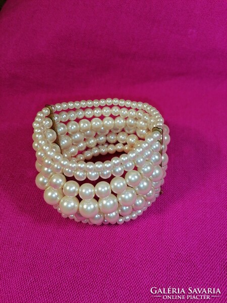 7-row tekla pearl bracelet (1113)