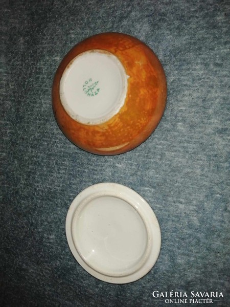 Hollóházi porcelán cukortartó (A4)