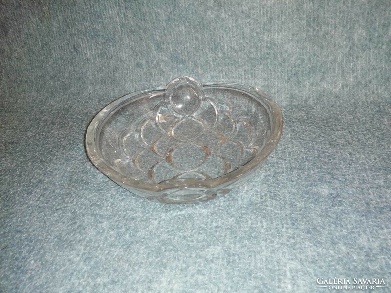Kristály üveg kínáló tál, asztalközép (A4)