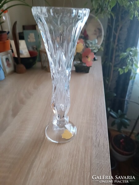 Kristály váza (új) 23 cm
