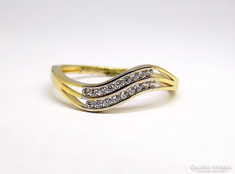 Stoned gold ring (zal-au114857)