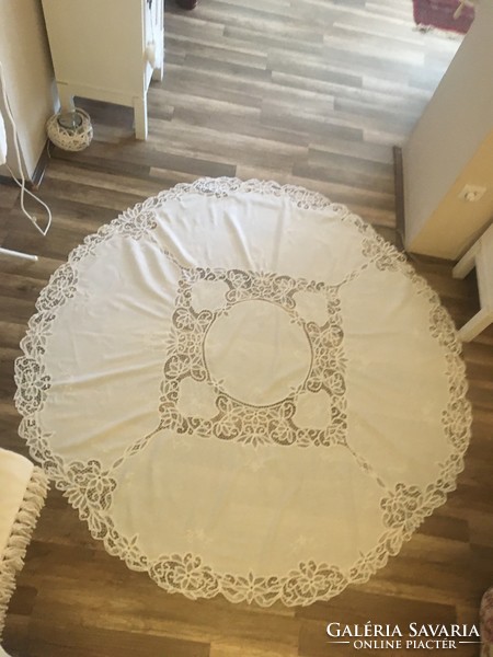 Old handmade tablecloth