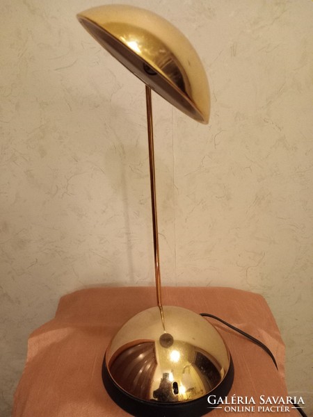 Luce design gold-plated elegant Italian table lamp office lamp circa 80s