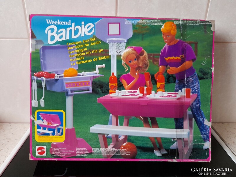 Vintage Mattel Barbie kerti grill szett 1991-ből