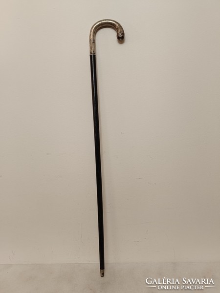 Antique walking stick 800 German silver handle walking stick monogram film theater costume prop 470 8212