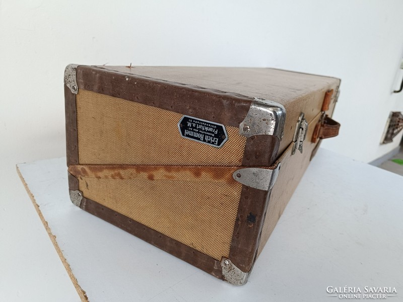 Antique suitcase suitcase costume movie theater prop special size preserved condition 745 8370