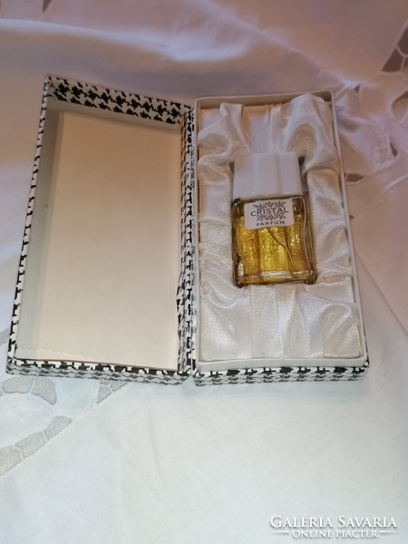 Vintage cristal perfume from the fifties, in a box lined with houndstooth silk