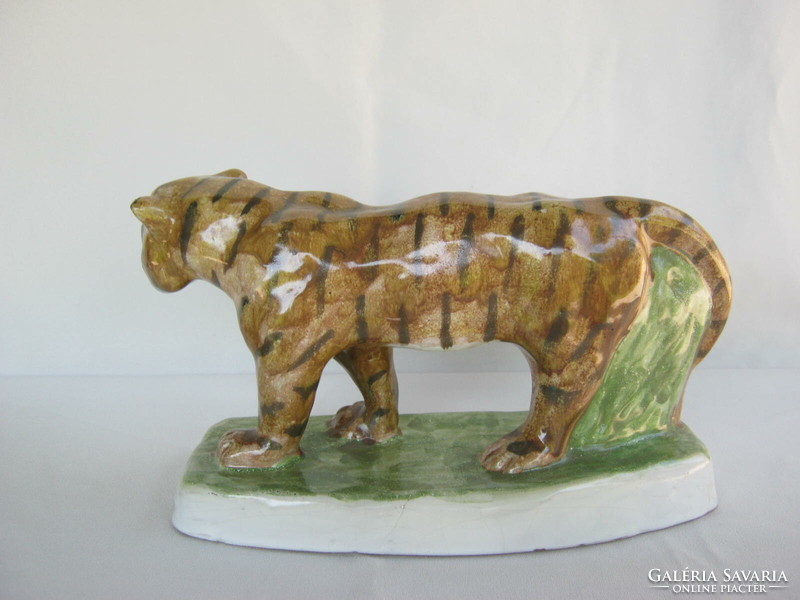 Retro craftsman ceramic tiger 22 cm