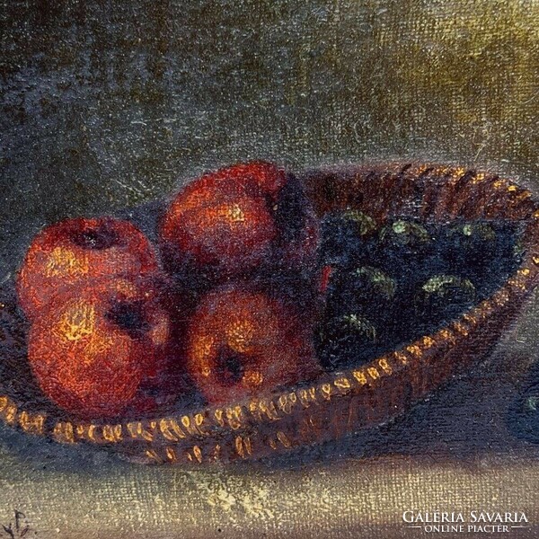Dénes Mesterházy (1900-1949): fruit basket on the table f00602