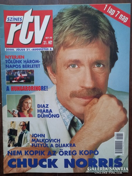 Színes RTV tévé újság 2000. július 31. - augusztus 6. Címlapon Chuck Norris