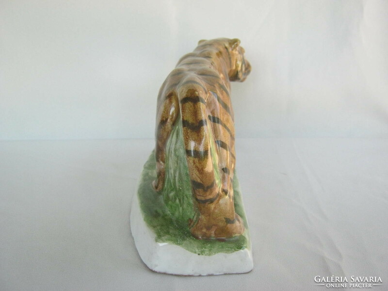 Retro iparművész kerámia tigris 22 cm