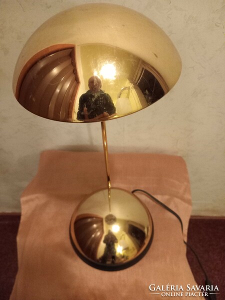 Luce design gold-plated elegant Italian table lamp office lamp circa 80s