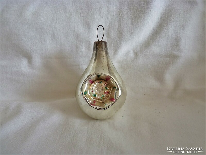 Old glass Christmas tree decoration - reflex drop!