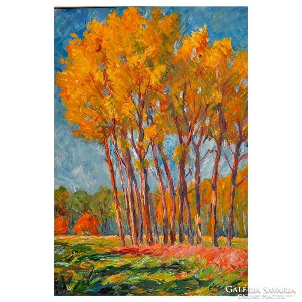 Gyula Szepes (1902-1992): autumn leaves f00600