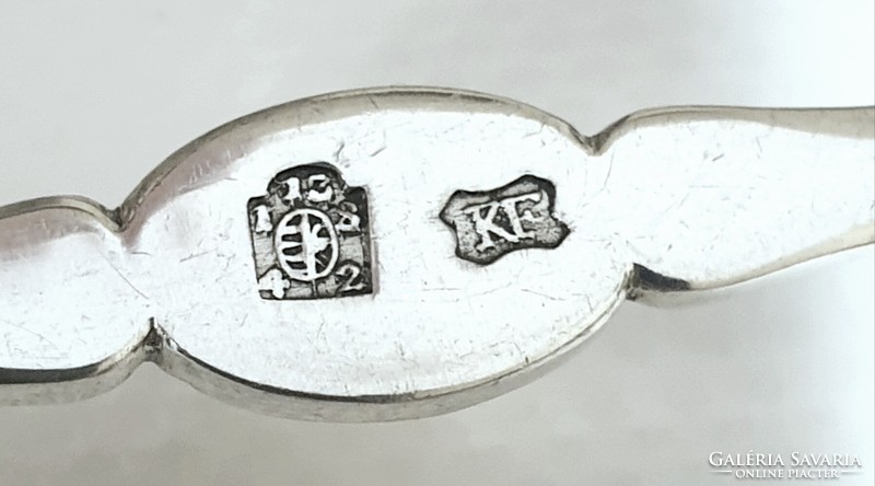 Antik ezüst 12 db késbak, 1842