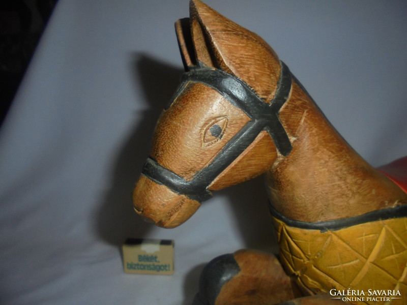 Wooden rocking horse - painted, carved - toy, decoration, ornament