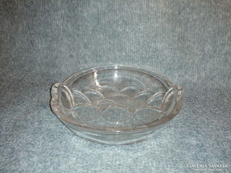 Crystal glass serving bowl, table centerpiece (a4)