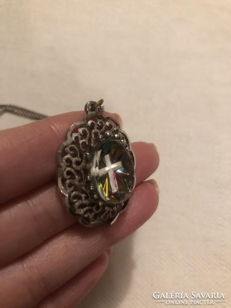 Antique cross pendant necklace