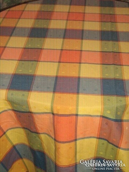 Beautiful checkered bedspread with small floral pattern, new