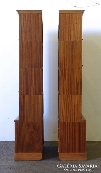 1Q146 pair of old five-piece Lingel bookcases 185 x 75 cm