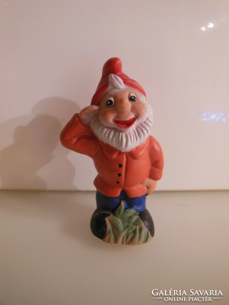 Garden gnome - old - 10 x 6 cm - plastic - German - perfect