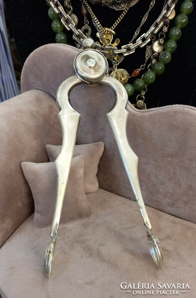 Antique silver sugar tongs