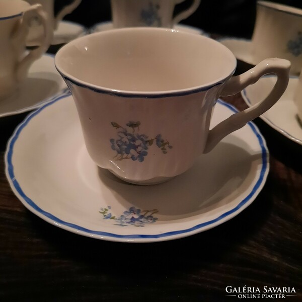 6-piece coffee cup, Florentine Italian porcelain bottom
