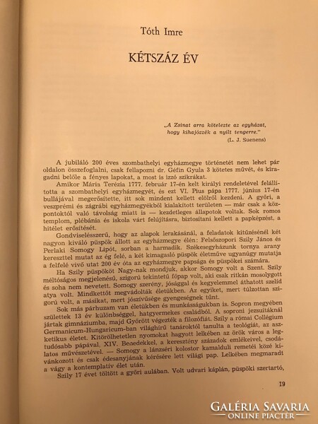 Tóth Imre-200 év. A 200 éves szombathelyi egyházmegye emlékkönyve címmel,1977. 1000 példány készült.