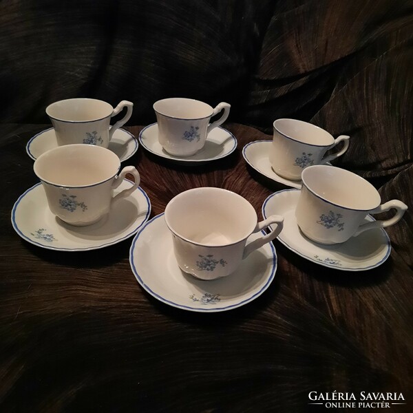 6-piece coffee cup, Florentine Italian porcelain bottom